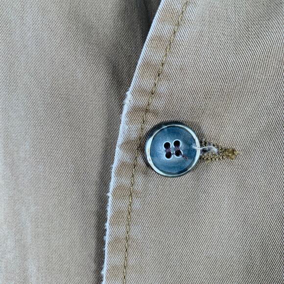 DANIELE ALESSANDRINI Size L Khaki Cotton Buttoned Vest - Picture 4 of 8